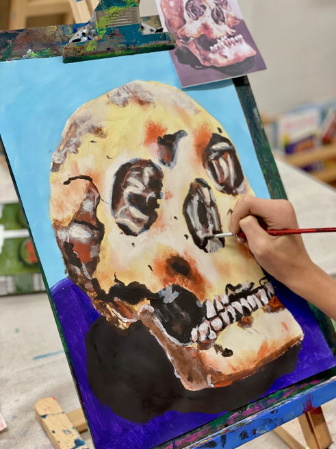 children creating art at Wonderlab Kids