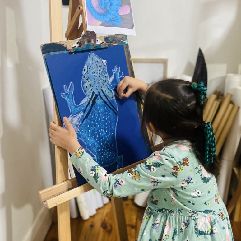 children creating art at Wonderlab Kids in north ryde