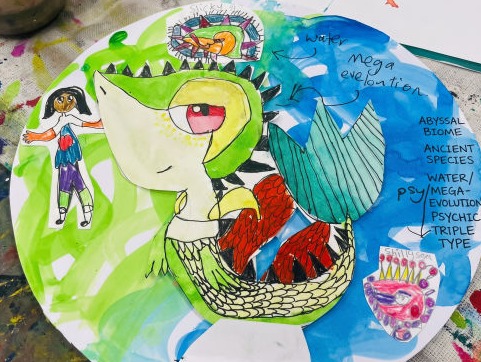 children creating art at Wonderlab Kids in chatswood