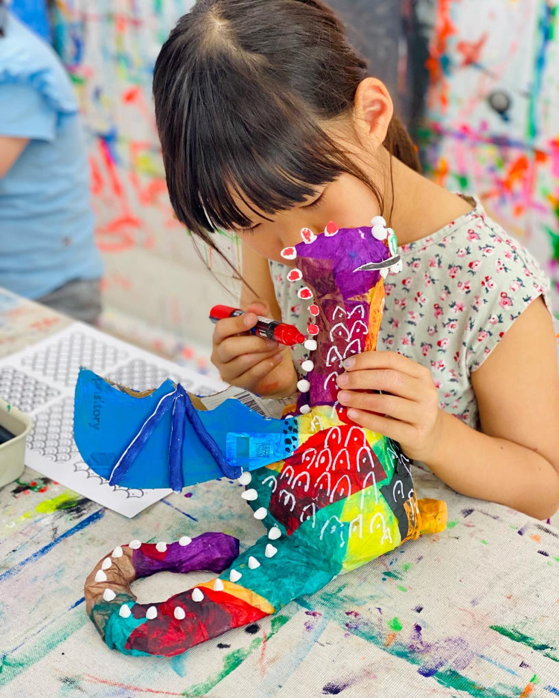 children creating art at Wonderlab Kids in Killara