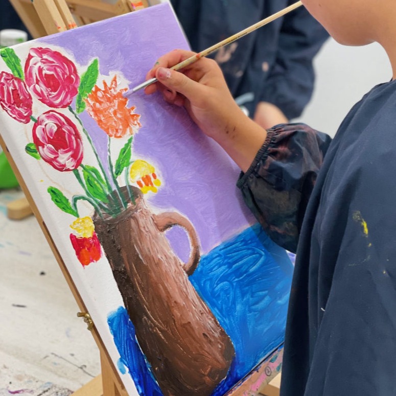 children creating art at Wonderlab Kids in killara